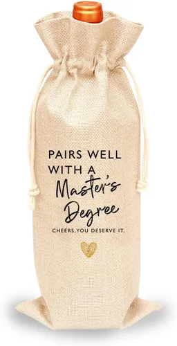 Miniatura 6 de Toctose Regalo de graduación de doctorado - Bolsa de vino para él, ella, hijo, hija o amigo - GDWB014
