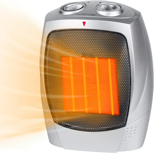 GiveBest - Calentadores de espacio portátiles para uso en interiores, calentador eléctrico pequeño de cerámica para dormitorio u oficina, de 1500