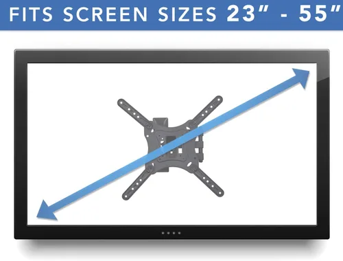 Miniatura 8 de Mount-It! Soporte de TV con estante Soporte de pared de TV de movimiento completo con estante flotante de entretenimiento para caja de cable, DVR