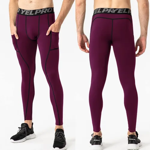 Miniatura 37 de SPVISE Pantalones de compresión para hombre, leggings para deportes, gimnasio, mallas atléticas frescas y secas, capa base para correr, fútbol