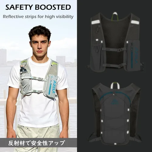 Miniatura 5 de TRIWONDER Hydration Vest Running Backpack for Men & Women, Water Pack for Hiking, Camping, Climbing & Cycling, Lightweight Daypack