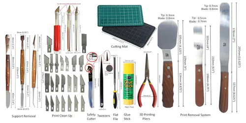Miniatura 2 de Kit de herramientas de impresora 3D de grado profesional: todas las herramientas y accesorios de impresión 3D necesarios para quitar, limpiar