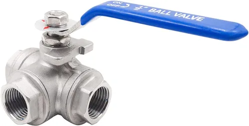 Miniatura 14 de Válvula de 3 vías, válvula de bola de 3 vías con rosca NPT 1 hembra, válvula de puerto L de acero inoxidable para tanque de agua, línea de agua