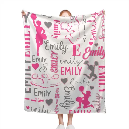 Miniatura 20 de Manta de ballet personalizada con nombre para niña, regalos de cumpleaños y aniversario para niñas, 40 x 30 pulgadas (XS) para mascotas