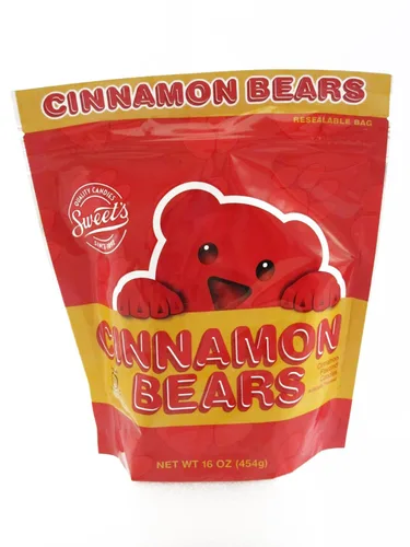 Sweet Candy Company Osos de Gomita de Canela Roja - Caramelos de Gomita de Canela Caliente y Picante, Gomitas Sin Gluten para Niños y Adultos,