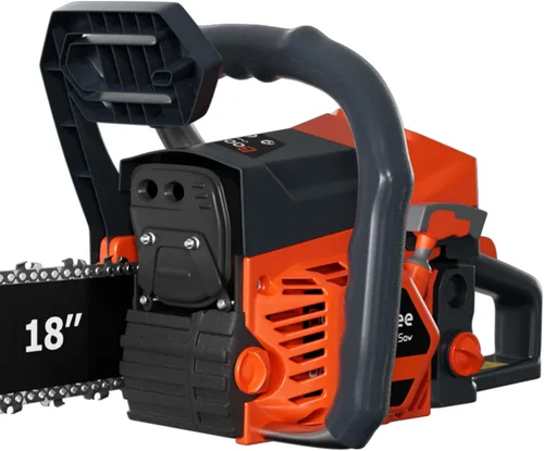 Miniatura 8 de Motosierra de gas de 62 cc, motosierra profesional de 18 y 22 pulgadas con motor de 2 ciclos y sistema antivibración, tecnología de inicio rápido