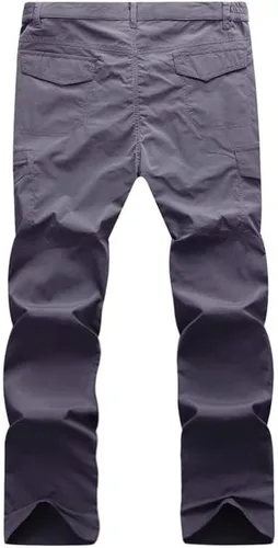 Miniatura 2 de Pantalones cargo de senderismo de secado rápido para hombre, para exteriores, casual, elástico, transpirable, con múltiples bolsillos (sin cinturón)