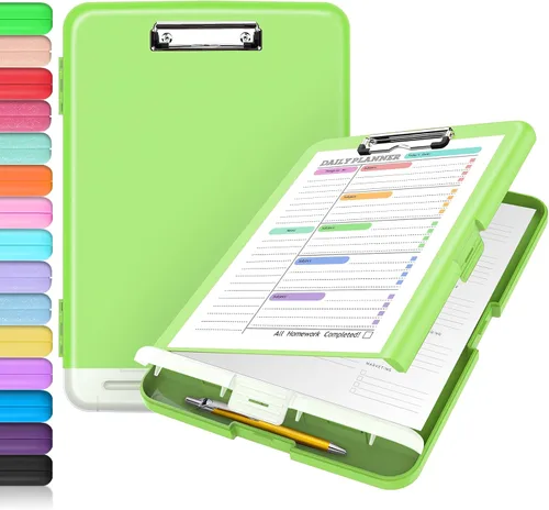 Miniatura 18 de Sooez - Sujetapapeles de documentos clínicos con almacenamiento, sujetapapeles de plástico resistente, de alta capacidad, con soporte para bolígrafo
