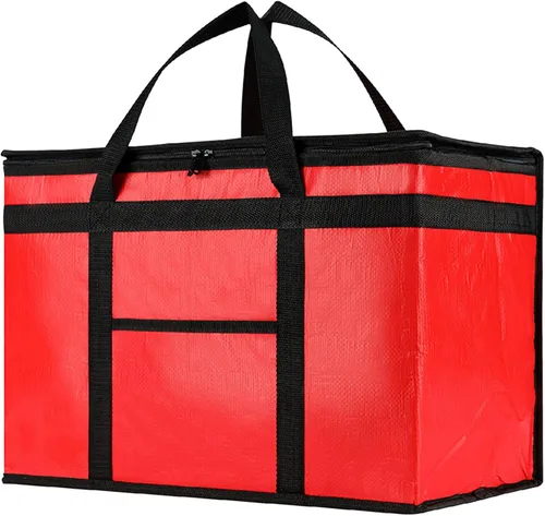 Miniatura 35 de NZ home Bolsa de enfriador XXL PRO aislada y duradera para entrega y compras de comestibles con cremallera superior, para calentar alimentos