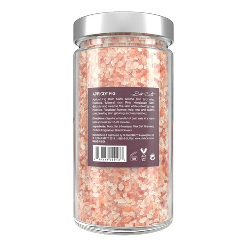 Miniatura 2 de Olivia Care Sales de baño rosas del Himalaya con higos de albaricoque - Alivia y relaja los músculos. Exfolia, cura, rejuvenece, limpia y calma