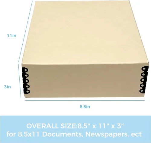 Miniatura 174 de Lineco Archival Caja de almacenamiento para impresión de 13x19 pulgadas, diseño frontal abatible, 13 1/2 x 19 1/2 x 3 pulgadas, color exterior: negro