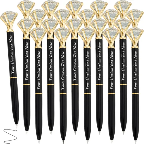 Miniatura 62 de 1 bolígrafo de diamante con cristal, bolígrafos personalizados a granel con grabado sin nombre, bolígrafos de diamante personalizados, lápiz óptico