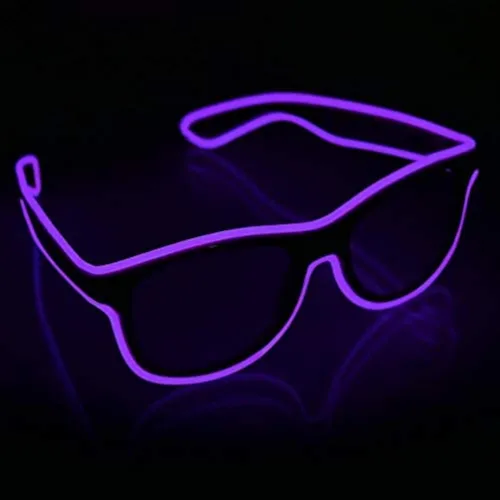 Miniatura 10 de YouRfocus Gafas inalámbricas con luz LED que brillan en la oscuridad, gafas de neón para fiestas rave, EDM, Halloween, Navidad (verde)