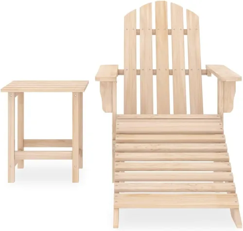 Miniatura 2 de Fauteuil Adirondack de Jardin en Bois Massif de Sapin avec Ottoman, Confort Ergonomique, Diseño Eléctrico, Facile à Assembler, Pour Terrasse, Balcon