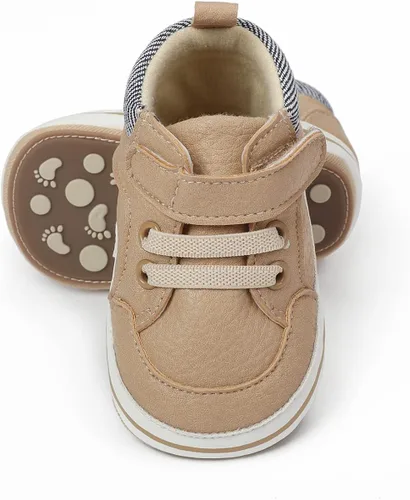 Miniatura 3 de COSANKIM Zapatos deportivos para bebé niño y niña, zapatos de tobillo altos, antideslizantes, suela suave, zapatos de cuna para niños pequeños