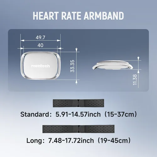 Miniatura 7 de Brazalete con monitor de frecuencia cardíaca Bluetooth, batería de 140 horas, altamente elástico y transpirable, 5 ATM impermeable, Ant+, uso