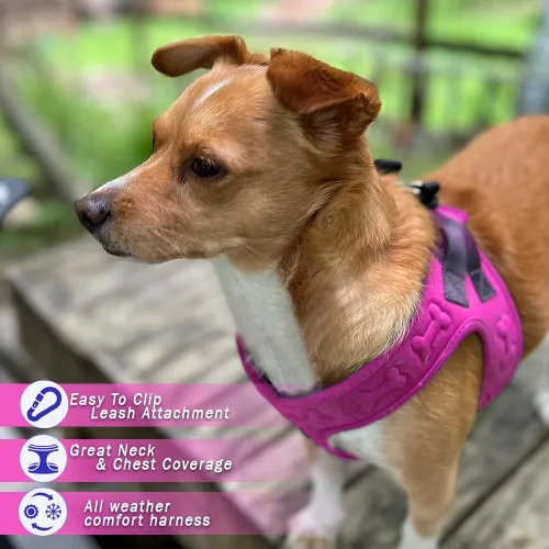 Miniatura 2 de Arnés Cómodo Step-in para Perros y Cachorros - Arnés de Chaleco Cómodo para Perros para Todo Clima: Ajustable, Suavemente Acolchado, Fácil de Poner
