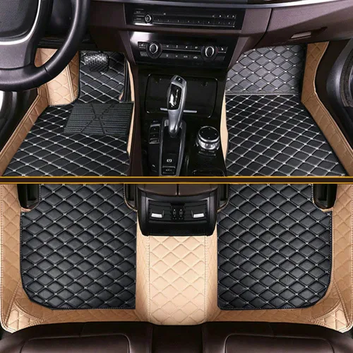 Miniatura 15 de Tapetes de piso de automóvil para el 99 % de los sedán, SUV deportivos, protección para todo tipo de clima, tapetes de cuero impermeables