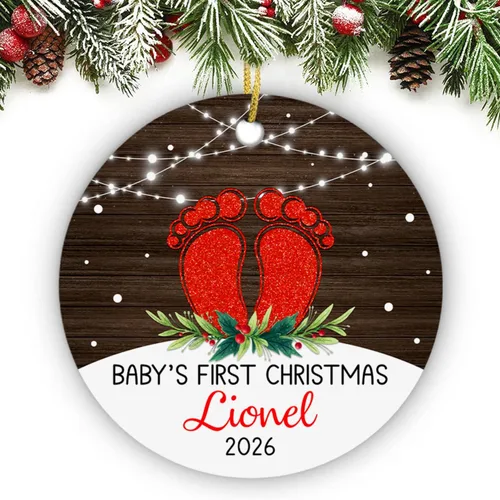 Miniatura 12 de Adorno personalizado de segunda Navidad de pingüino bebé 2026, regalo de decoración de pingüino bebé para bebés recién nacidos, nombre personalizado