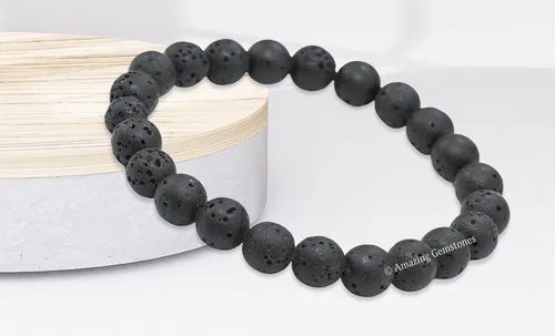 Miniatura 108 de Amazing Gemstone Pulsera de cristal para mujeres y hombres, pulsera de cristal curativo de protección, pulsera elástica con cuentas de piedras