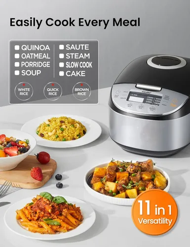 Miniatura 2 de Arrocera COMFEE' de 12 Tazas Cocinadas/6 Tazas Sin Cocinar, Arrocera Portátil Antiadherente, Arrocera Japonesa con Tecnología Lógica Difusa