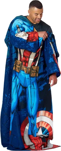 Miniatura 3 de Manta Marvel de Capitán América, manta cómoda con mangas, para adulto