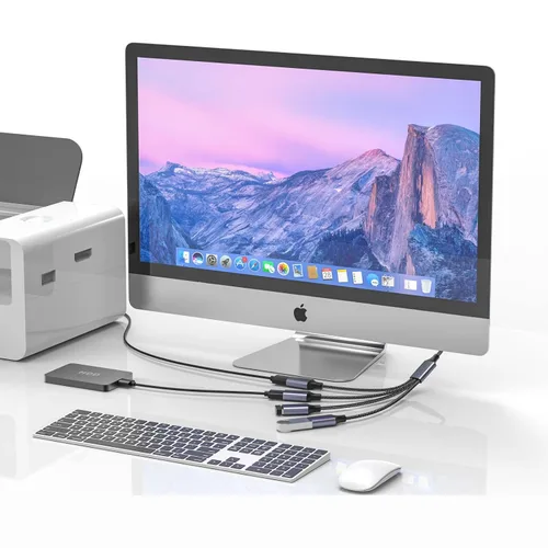 Miniatura 5 de Fidioto Divisor de cable de extensión USB de 6.6 pies, USBA 1 macho a 4 hembras, cable USB Y soporte de carga y transferencia de datos