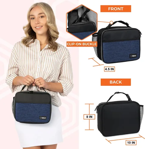 Miniatura 5 de OPUX Fiambrera aislada de primer nivel para adultos, hombres y mujeres Fiambrera suave y hermética infantil para niños, niñas Reutilizable, Azul