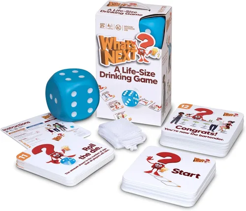 M&J Games A continuación: un juego de beber de tamaño real, juego de mesa para amantes de las fiestas, actividad divertida para reuniones de