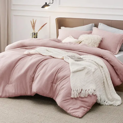 Miniatura 328 de Bedsure Juego de edredón Twin/Twin XL, ropa de cama suave beige para todas las estaciones, juego de cama teñido catiónico, 2 piezas, 1 edredón