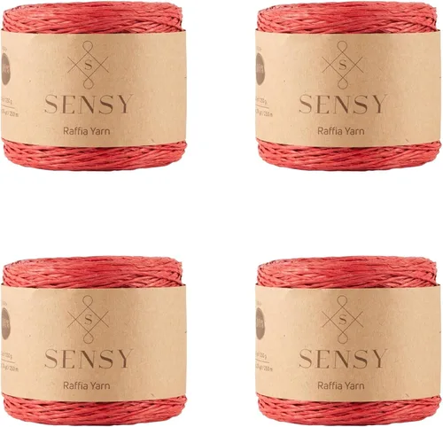 Miniatura 17 de Sensy Premium - Hilo de rafia multicolor (185 yardas, 100% papel, 400)