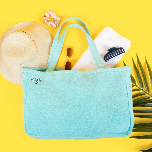 Miniatura 2 de Luzia Bolsa de playa y piscina, extra grande, reversible, hecha de algodón suave de alta calidad