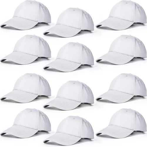 Jecery 12 gorras de béisbol para mujeres y hombres, gorras de béisbol lavadas, gorras deportivas de algodón ajustables para adultos, actividades al