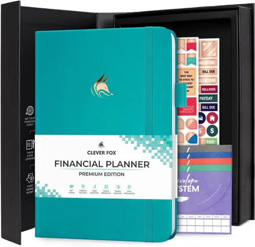 Miniatura 7 de Clever Fox Planificador de presupuesto edición premium, cuaderno de seguimiento de gastos + 5 sobres de efectivo, organizador de presupuesto; libro