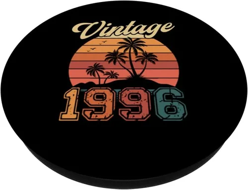 Miniatura 2 de Vintage 1996 Retro Sunset Nostalgia 90s 30th Birthday PopSockets Adhesive PopGrip