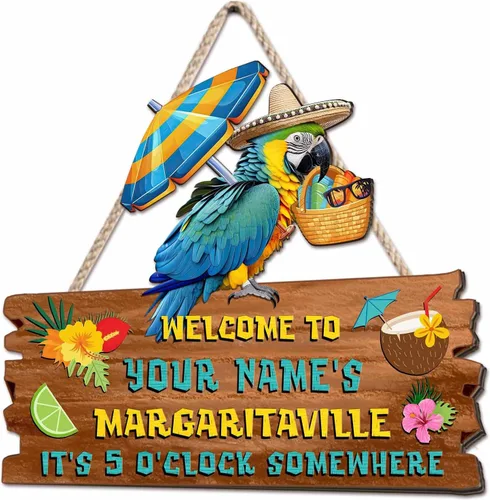 Miniatura 19 de Artsy Woodsy Letrero de madera personalizado con estampado de barra Tiki (no tallado ni neón), decoración de verano, cartel de piscina, patio