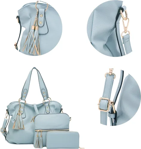 Miniatura 6 de Juego de carteras y carteras para mujer, bolso grande con cartera, 3