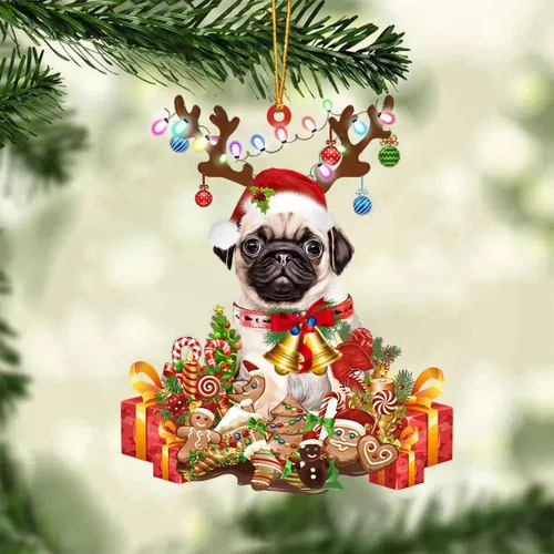 Miniatura 68 de Nazenti Adorno de Navidad personalizado de reno de Alaskan Malamute – Adorno de perro personalizado para amantes de las mascotas, acrílico plano