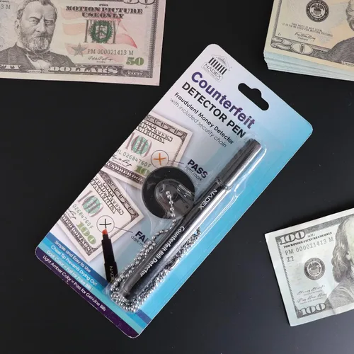 Miniatura 9 de Nadex El bolígrafo falso seguro se fija al mostrador, dorado para real, negro para falsificaciones, detecta facturas falsificadas, 1 bolígrafo, 1