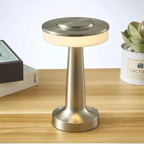 Miniatura 10 de Lámpara de escritorio inalámbrica portátil táctil, atenuación táctil de 3 velocidades, puerto de batería USB integrado, luz de noche de dormitorio
