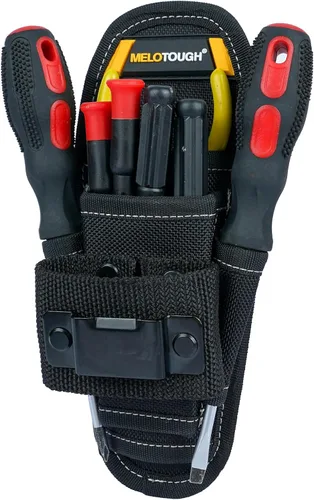 Bolsa de herramientas pequeña con clip de cinturón, pequeña bolsa de herramientas, organizador de trabajo mínimo, funda de cuchillo y soporte de