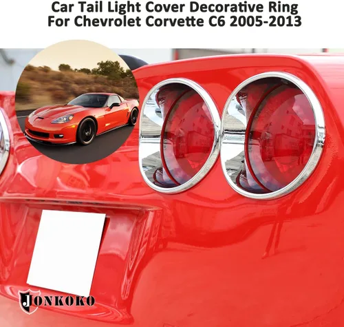 Miniatura 4 de Cubierta de marco de lámpara de faros traseros de automóvil para Chevrolet Corvette C6 2005-2013, luces reflectoras de parachoques trasero