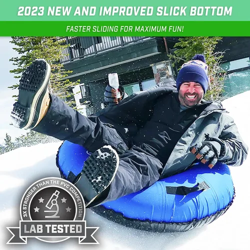 Miniatura 3 de GoSports Tubo de nieve de invierno resistente de 44 pulgadas con cubierta de lona de alta calidad, trineo de grado comercial, elige tu