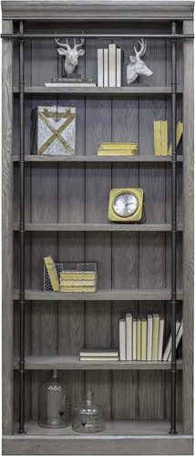 Miniatura 2 de Martin Furniture Avondale - Estantería de pared de 8 pies de alto con escalera organizador de almacenamiento estante de exhibición para oficina