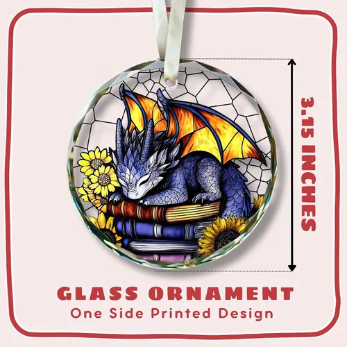 Miniatura 2 de Adorno de dragón para amantes de los libros, adornos de Navidad de libros de dragones, regalos de dragones para mujeres, hombres, amantes
