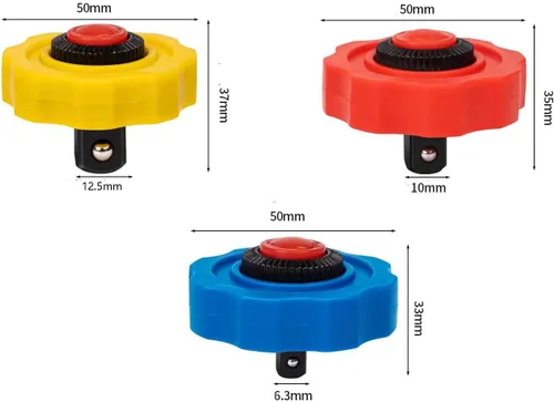 Miniatura 6 de Juego de trinquete de rueda de pulgar de 1/4 de pulgada, 3/8 de pulgada y 1/2 pulgadas, trinquete de 72 dientes, llave de trinquete de palma, 3