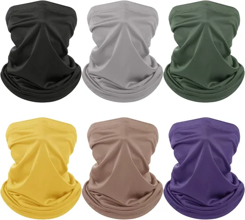 Miniatura 11 de Geyoga 6 piezas de protección UV para el verano, polaina de cuello refrescante, ropa para la cara, polaina para cuello, bufanda, protector solar