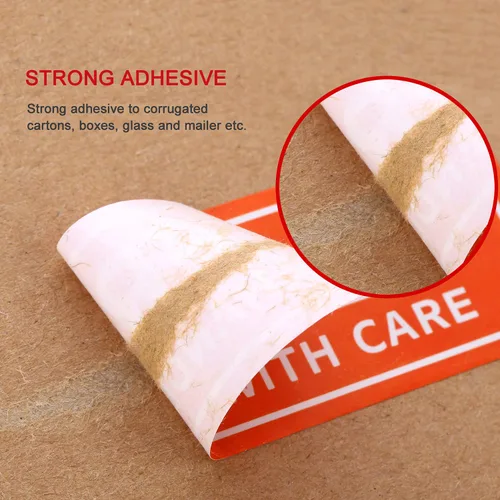 Miniatura 5 de Methdic - Etiquetas adhesivas frágiles de 2,5 x 7,6 cm, adhesivo fuerte, 1 rollo/1000 etiquetas (manejar con cuidado, frágil) - Etiquetas para envío