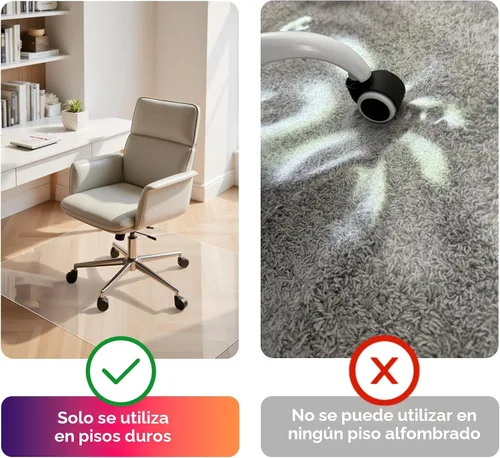 Miniatura 2 de Kuyal Tapete transparente para silla para suelo de madera dura de 30 x 48 pulgadas, tapete de protección de madera/azulejos para oficina y hogar