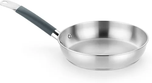 BRA COOKWARE Master - Sartén profesional de 9.5 pulgadas, sartén de acero inoxidable, compatible con todas las estufas, sartén de inducción